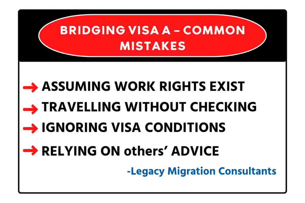 Bridging A Visa Common Mistakes